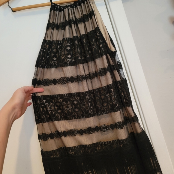 Bebe Fringe and Lace Flapper-esque Dress - Picture 8 of 12